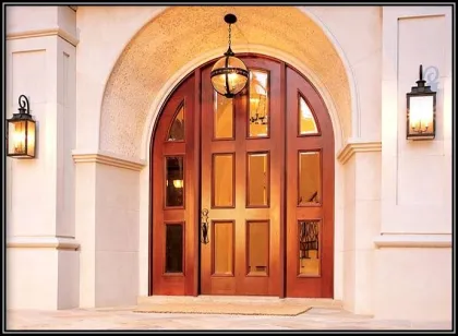 Antique Wood Wrought Iron Entry Door Designs