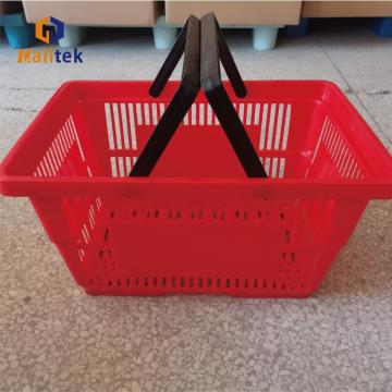 Supermarket Durable Plastic Handle Shopping Basket