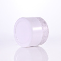 Opal white jars with bamboo press type cap