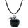 Handmade Craved 20MM Black Obsidian Apple Pendant Necklace