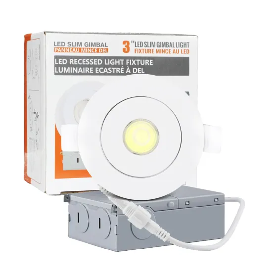 Adjustable 3-6 Inch IP54 Dimmable LED Downlight with Selectable 3CCT/5CCT for Indoor Recessed Lighting