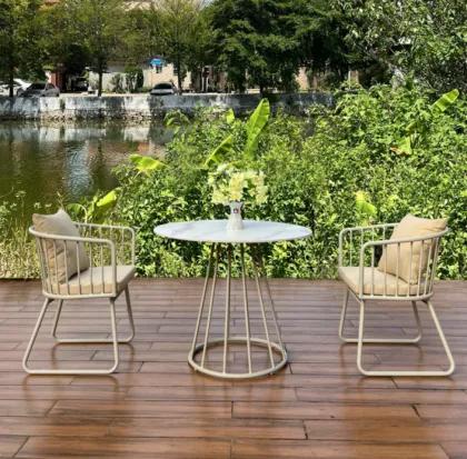 Outdoor Metal Bistro Table and Chair Set