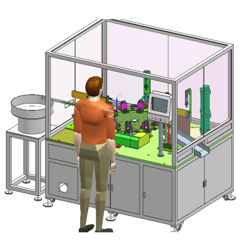 Máquina de montagem semi-automática para peças automáticas