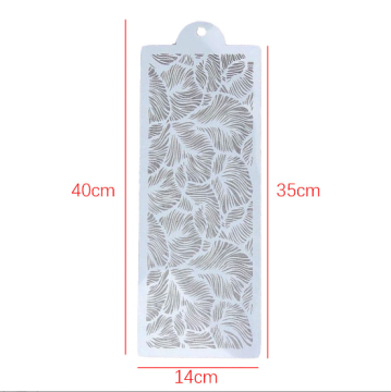 OEM DIY Pastry Peacock Feather PET Decorating Cake Stencil