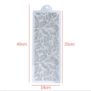 OEM DIY Pastry Peacock Feather PET Decorating Cake Stencil