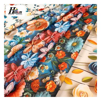 New Fashion Stock Lot: Black 3D Digital Print Viscose Crepe Rayon Fabric for Dresses