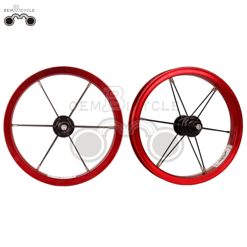 Red 6061 alloy rim 12H 12inch wheel set