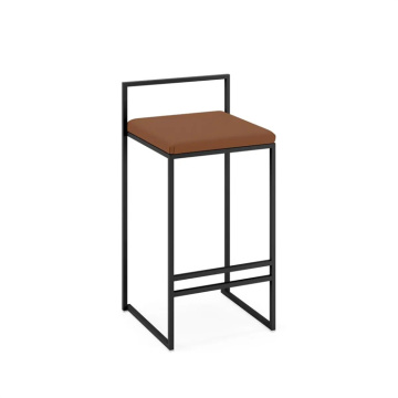 Modern Luxury Metal and Velvet Swivel Bar Chairs with Leather Pads for Nordic Counter and Kitchen Tables