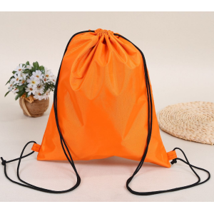 Promotional nylon drawstring backpack for outdoors