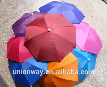 30cm sun protection head umbrella for adult and kids , hat umbrella , sun umbrella