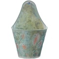 Wrought iron wall hanging painted feather iron bucket