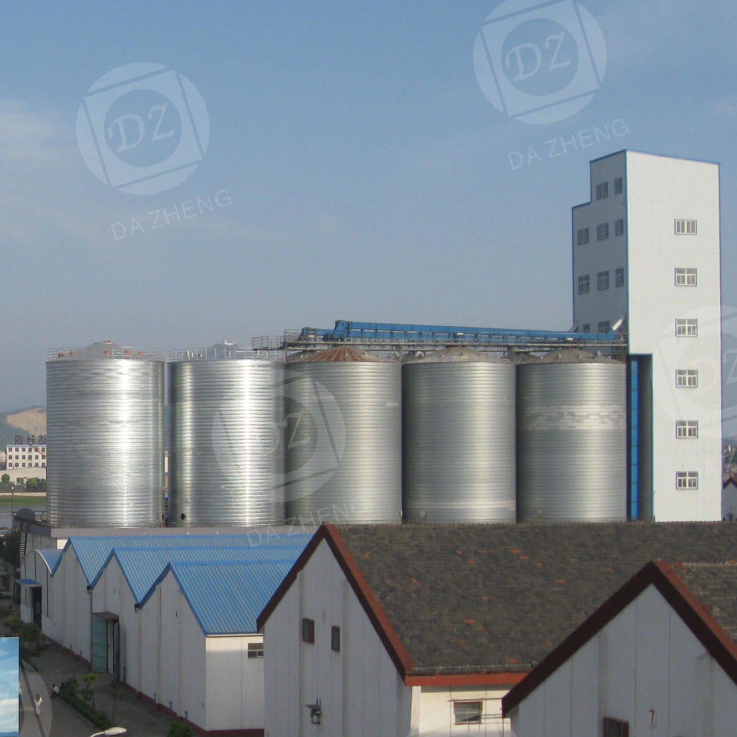 Steel slag powder storage plate silo