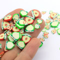 500g weiche Polymer Clay Peach Slice Streusel für Schleimfüllmaterial Kuchendekoration Partikel Nail Art Fruit Craft 6mm 12mm