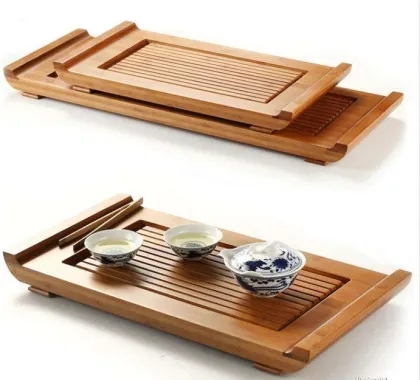 Delicate bamboo tea tray