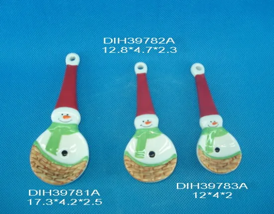 Set of 3 Ceramic Measuring Spoon with Snowmen Design