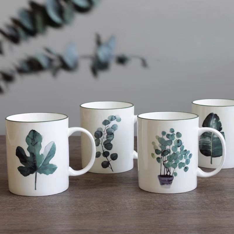 Botanical - themed Ceramic Tea Set