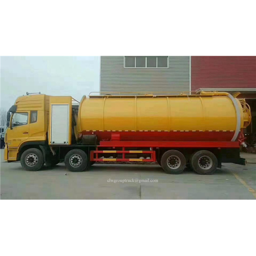 vacuum sewage suction truck wtih hydraulic pump