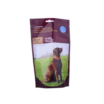 Recycling Green Plastic pet food pack stand up pouch