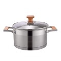 Wooden handle cookware set for home