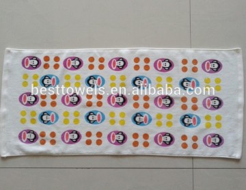 printed velour cotton face towel