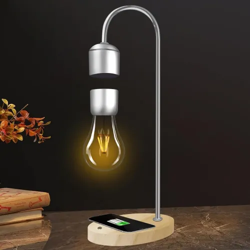 Стильная магнитная светодиодная лампа с беспроводной зарядкой