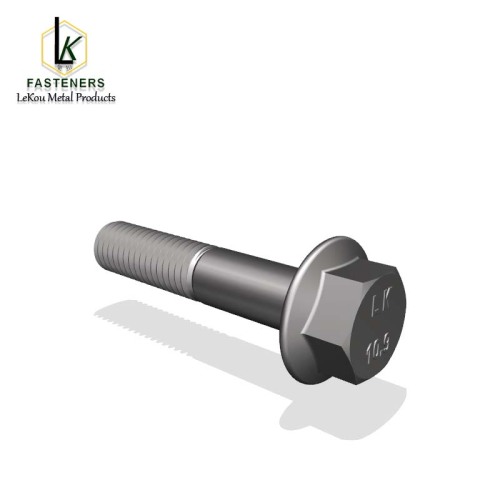 DIN6921 Высокатрывалы ніт з шасціграннай галоўкай з зубчастым фланцам