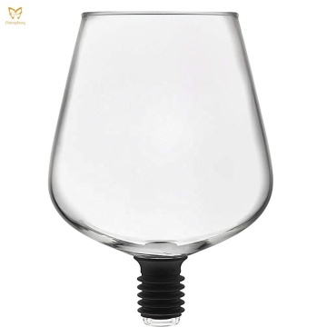 Clear Glass Wine Pourer 16Oz - Novelty Wine Glass Stopper Direct to Drinking