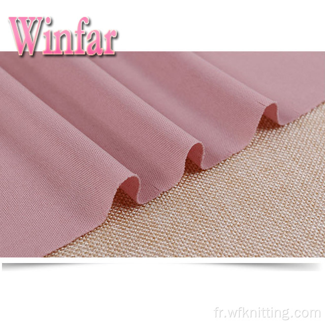 Tissu interlock tricoté 100% polyester uni