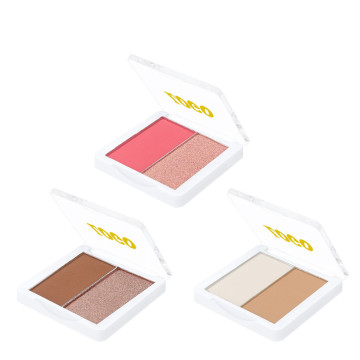2 Color Matte Facial Contour Pressed Powder Palette