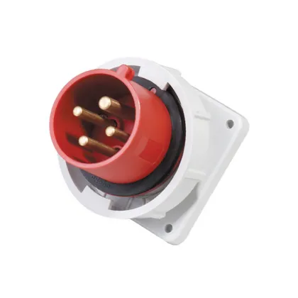 IP67 Industrial Panel Mounted Power Plug Concealed Plug