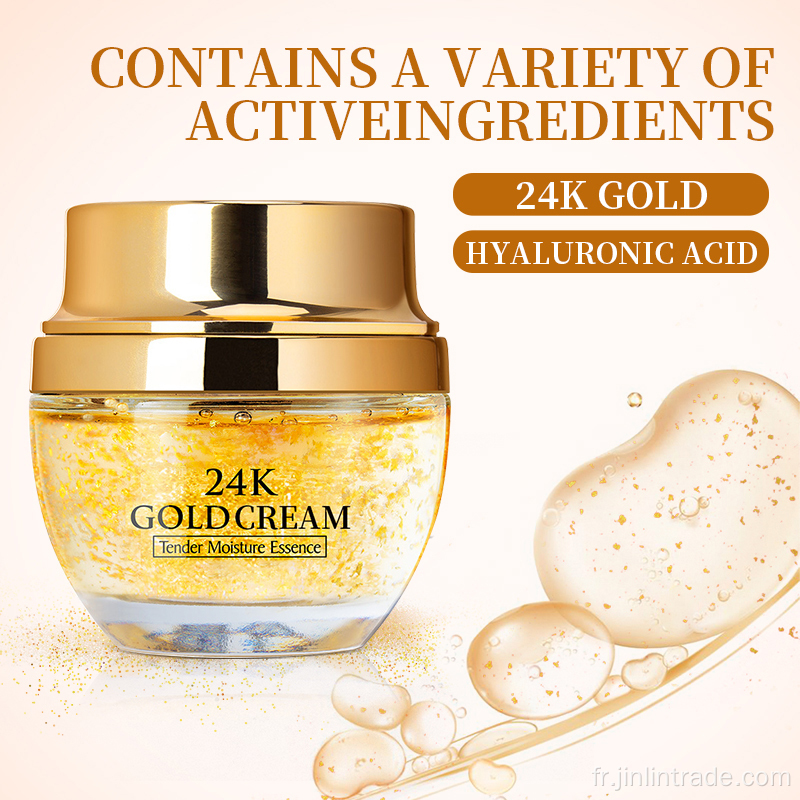 Blanchiment Hydratant Hydratant Naturel 24k Gold Collagen Face Crème