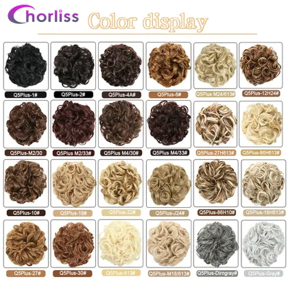 Messy Wavy Curly Bilateral Clip Synthetic Hair Chignon Hairpiece High Temperature Fibre Hair Attachment Chignon Extensions