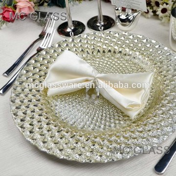 Hot sale fancy glass charger plates wholesale                        
                                                Quality Assured