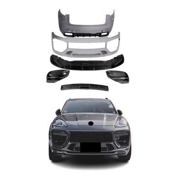 MTR Style Carbon Fiber Bibir belakang dan kit bumper untuk Porsche Cayenne 9Y0