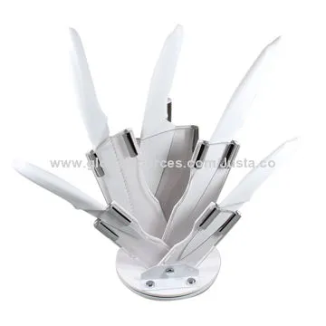 Non-stick coating colorful knife set with acrylic holder