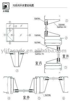 aluminum profile for casement windows 270