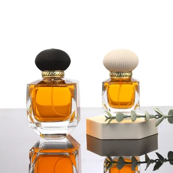 Polygonal Glass Perfume Bottle with Spray Pump