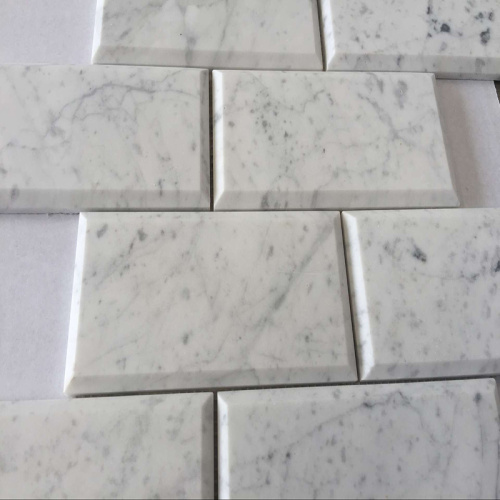 Italiener Bianco Carrara weißes Marmorsteinmosaik