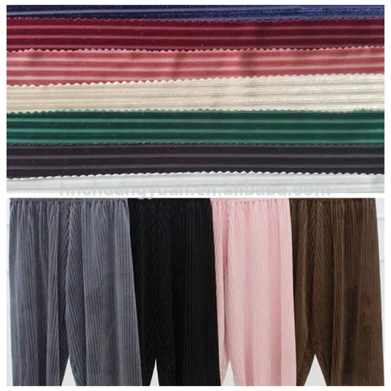 92% polyester 8 %lycra new arrival korean velvet fabric for women cloths