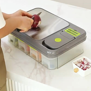 Multifunctional Food Chopper: Vegetable Chopper, Onion Slicer, Fruit & Carrot Dicer - Shredders & Slicers
