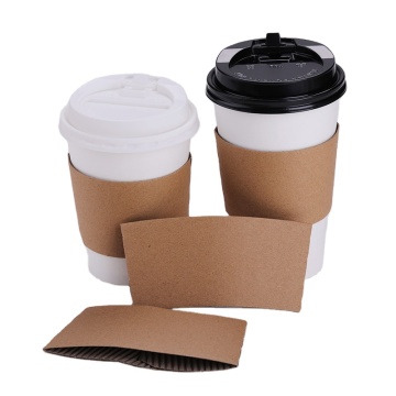 custom logo print kraft paper coffee cup sleeve