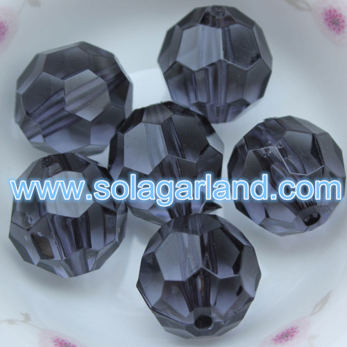 Perle di diamante sfaccettate in cristallo acrilico 4-20MM Risultati di gioielli perline di cristallo trasparente