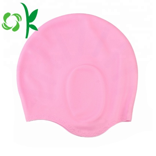 Bonnet de bain personnalisé en silicone simple pour cheveux longs