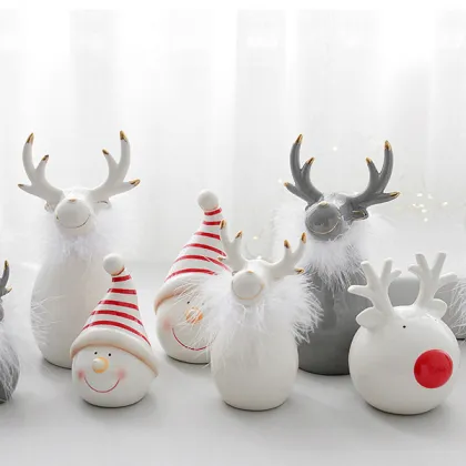 Custom Ceramic Ornaments for Christmas Home Decorations