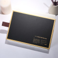 Anpassad logotyp Black Drawer Box Gold Foil Border