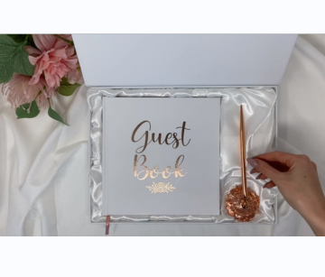 Memory Book Set with Pen and Table Card: Wedding Planner in Presentation Box