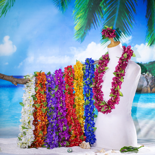 Χειροποίητο τεχνητό μεταξωτό Bougainvillea Flower Neck Leis