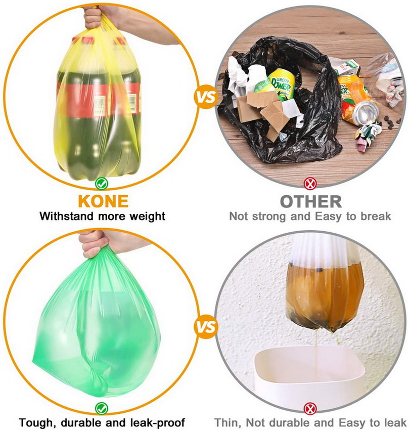 Strong Contractor Plastic Garbage Trash Bags