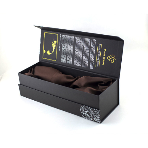Роскошная упаковка для бутылок Магтевая матовая черная винная коробка