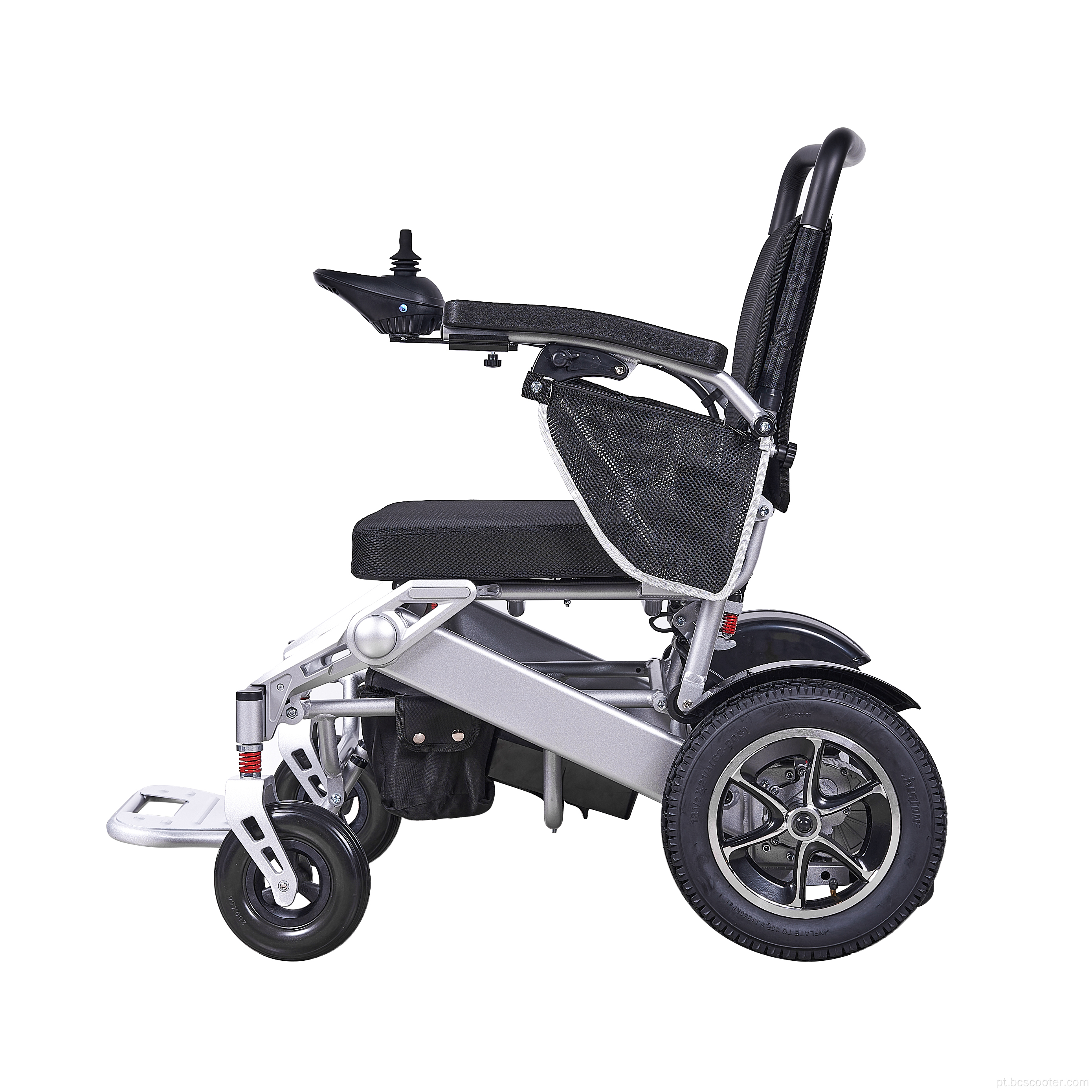 Cadeira de roda leve dobrável em cadeira de rodas elétrica